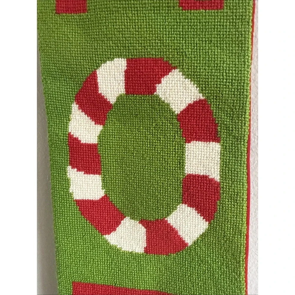VTG NOEL TAPESTRY NEEDLEPOINT Christmas Wall Hanging Decor Handmade 44